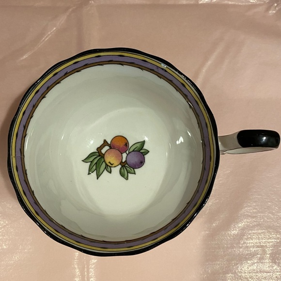 Rare Paragon Star Bone China Teacup and Saucer Fruit Bowl with Coloured Bands - Picture 5 of 9